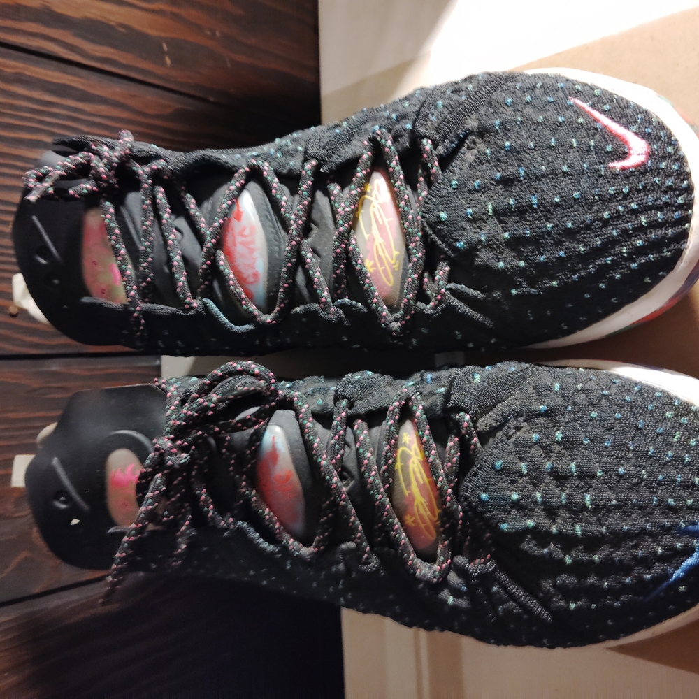 Kids Black and Pink Athletic Shoes